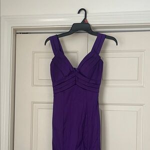 Chic Purple V-Neck Prom Dress